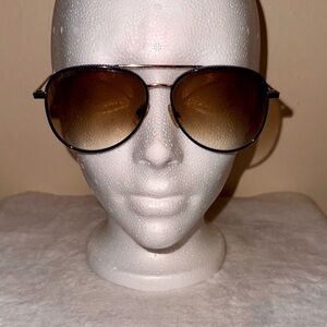 Jimmy Choo Blue Aviator mirror brown lenses Sunglasses, with gold hinges